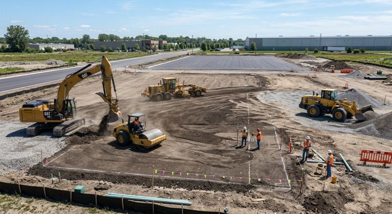 Parking Lot Site Preparation in Katy, TX
